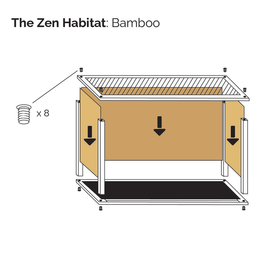 zen habitats 2x2x4 chameleon reptile enclosure wood PVC